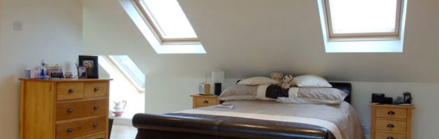 Loft conversion with velux windows